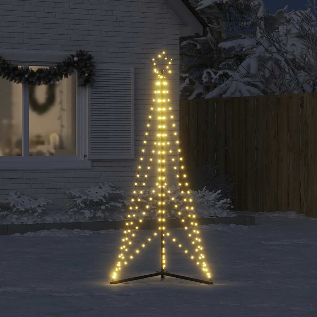 vidaXL LED Christmas Tree 363 LEDs Warm White 182 cm