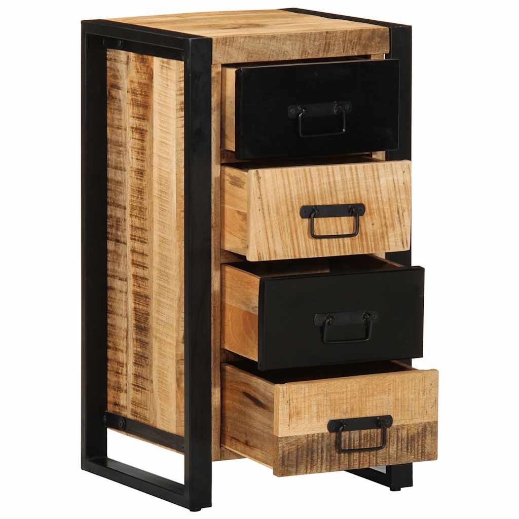 Drawer Cabinet 40x40x90 cm Solid Rough Wood Mango
