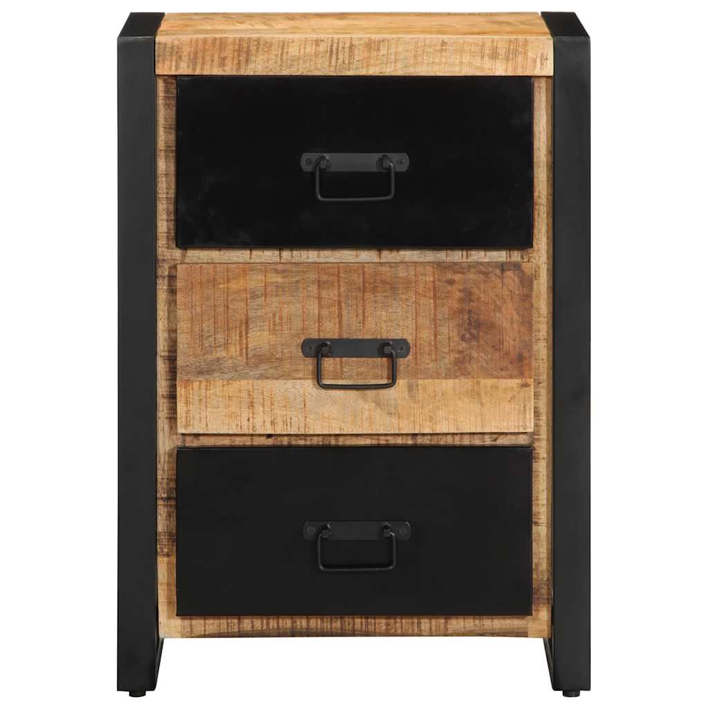 Drawer Cabinet 50x35x70 cm Solid Rough Wood Mango