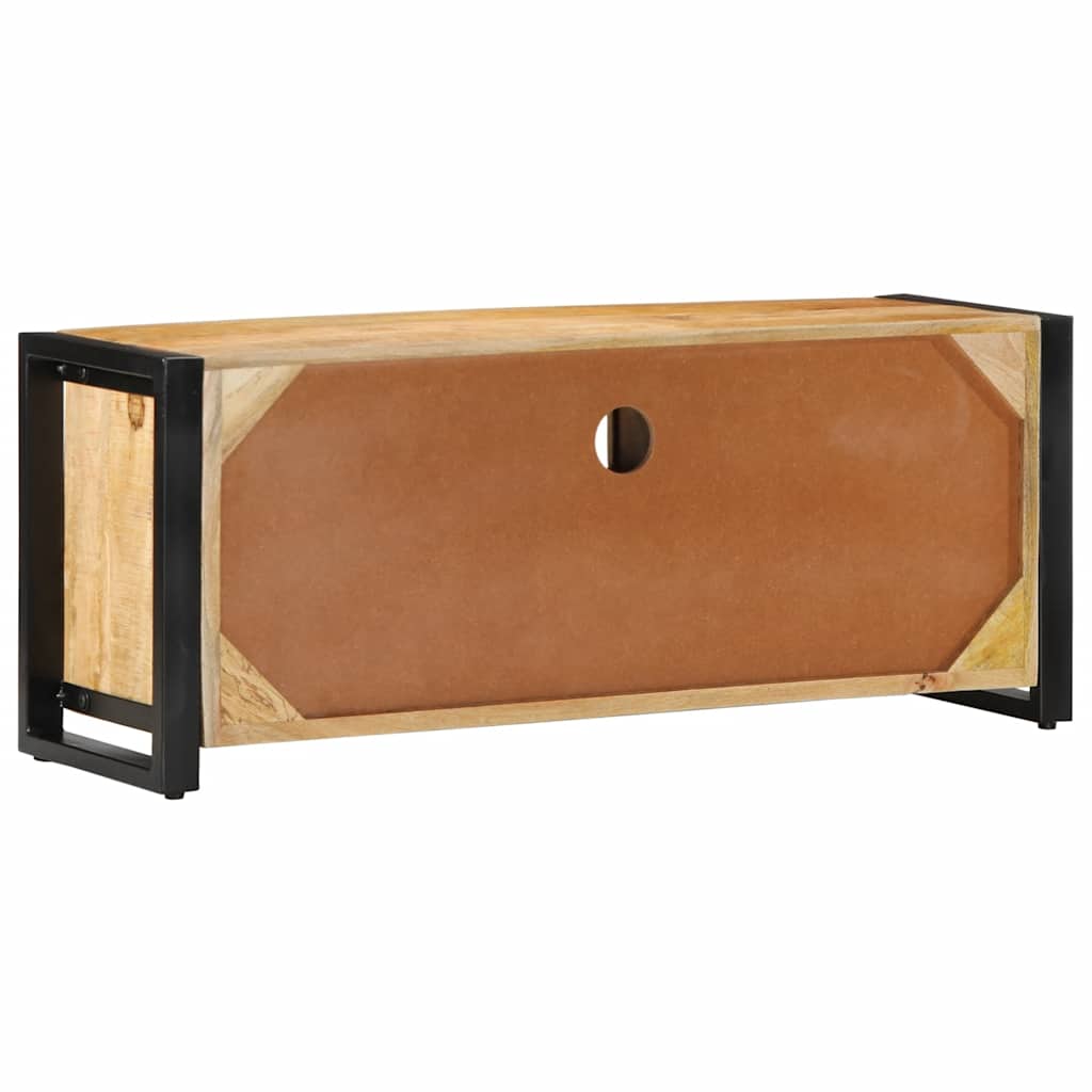 TV Cabinet 100x30x40 cm Solid Rough Wood Mango