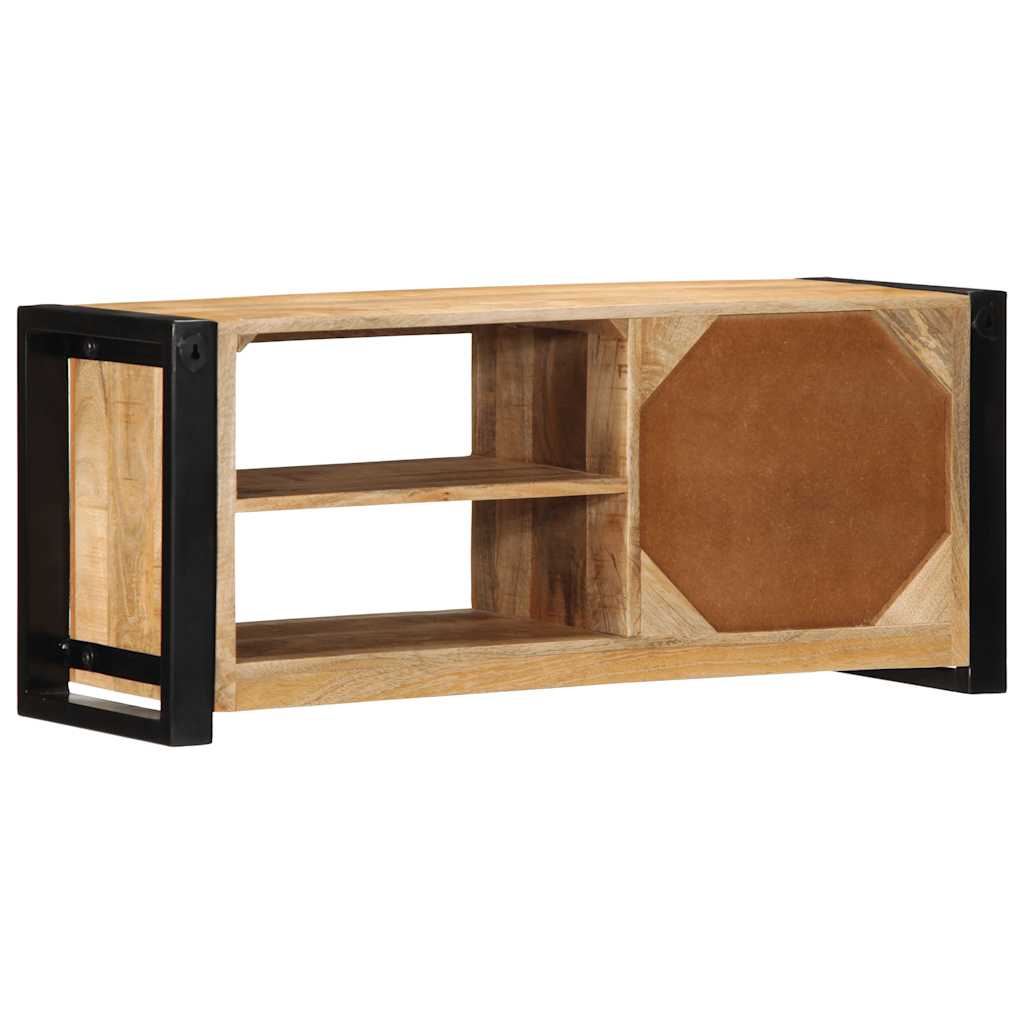 TV Cabinet 80x30x35 cm Solid Rough Wood Mango