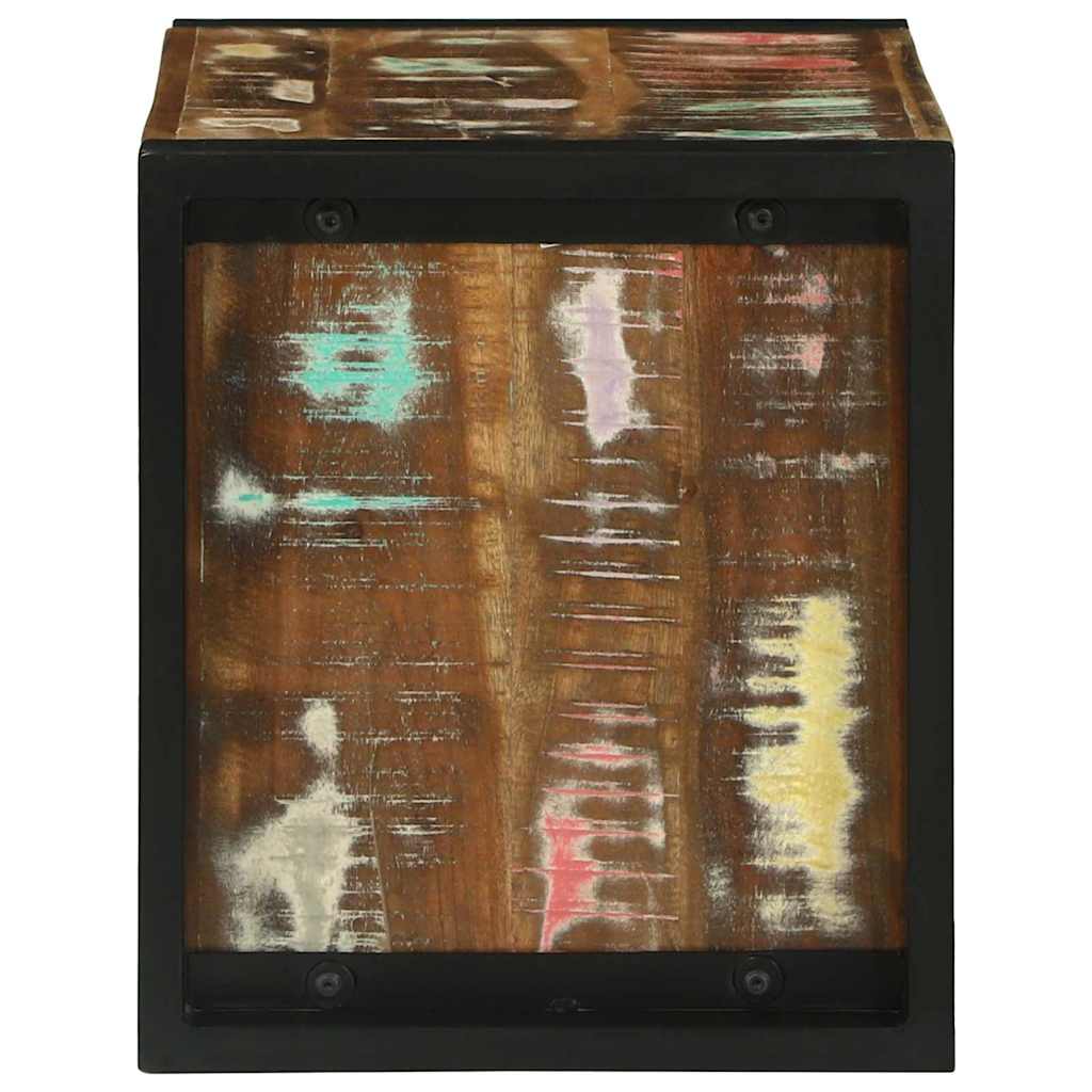 Wall Cube with Storage Brown 55 x 35 x 40 cm Solid Reclaim Wood