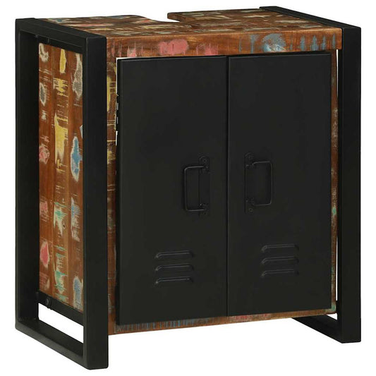 Sink cabinet with Door Brown 55 x 35 x 60 cm Solid Reclaim Wood