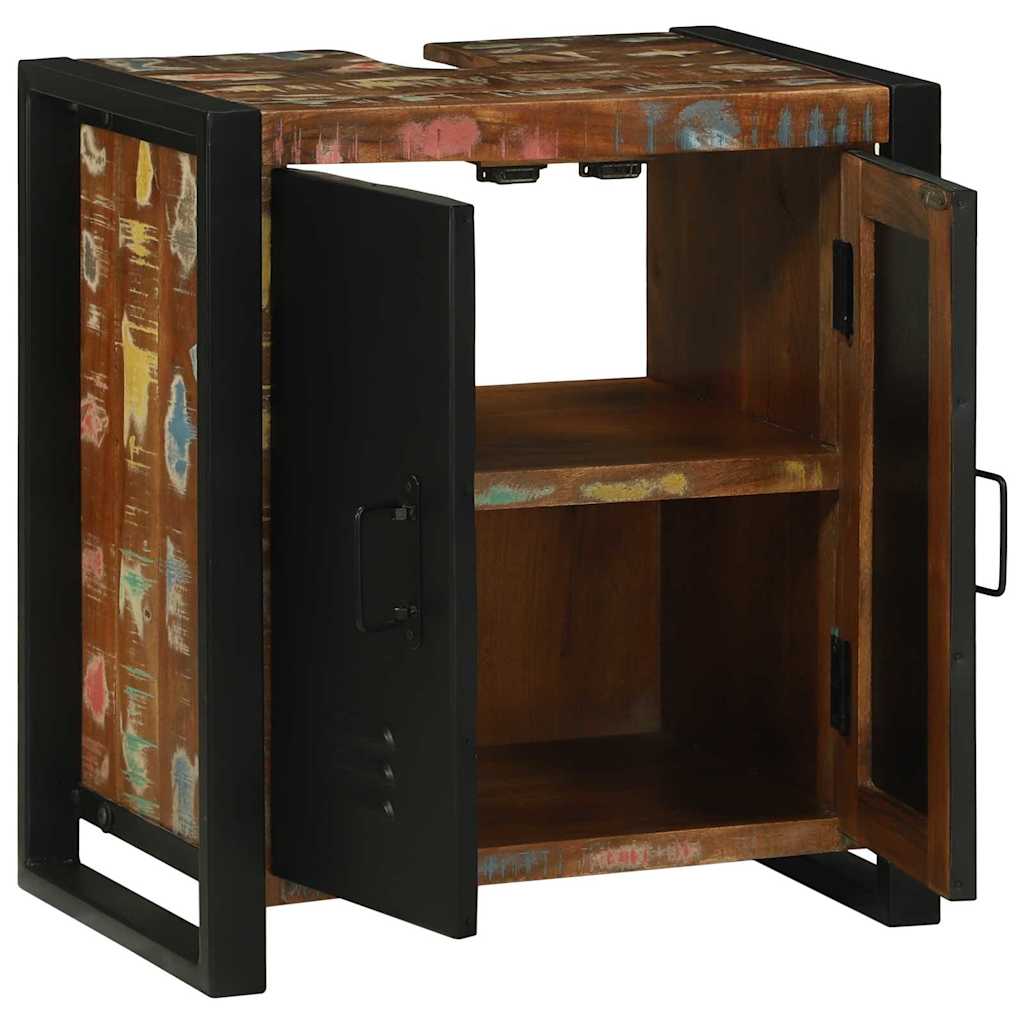 Sink cabinet with Door Brown 55 x 35 x 60 cm Solid Reclaim Wood