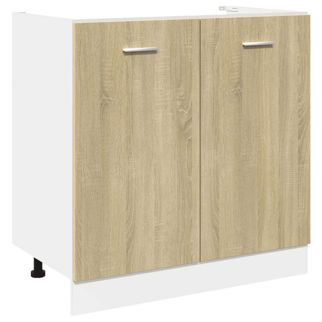 vidaXL 7 Piece Kitchen Cabinet Set Sonoma Oak Engineered Wood