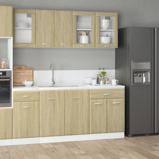 vidaXL 4 Piece Kitchen Cabinet Set Sonoma Oak Engineered Wood