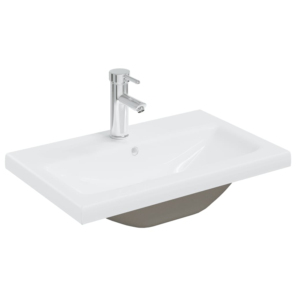 2 Piece Bathroom Furniture Set Ceramic and Engineered Wood