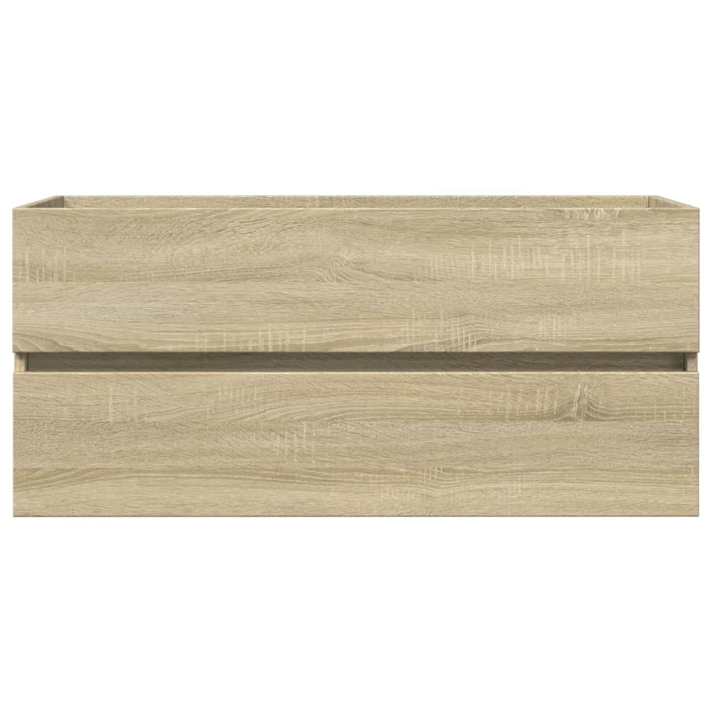 2 Piece Bathroom Furniture Set Ceramic and Engineered Wood