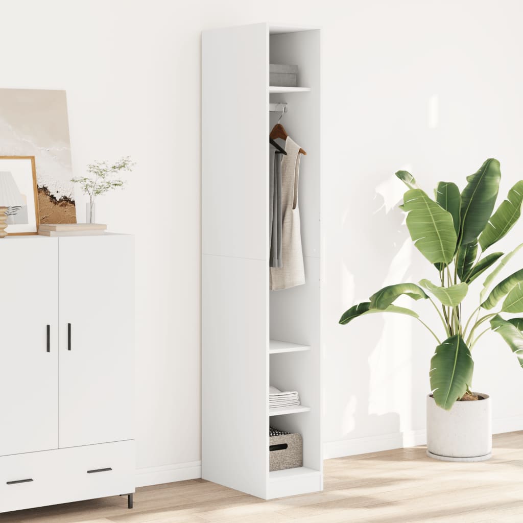 vidaXL Wardrobe White 30x50x200 cm Engineered Wood