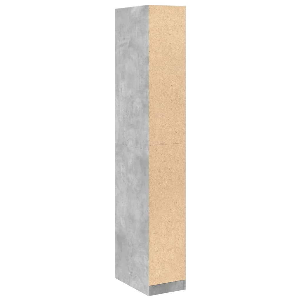 vidaXL Wardrobe Concrete Grey 30x50x200 cm Engineered Wood