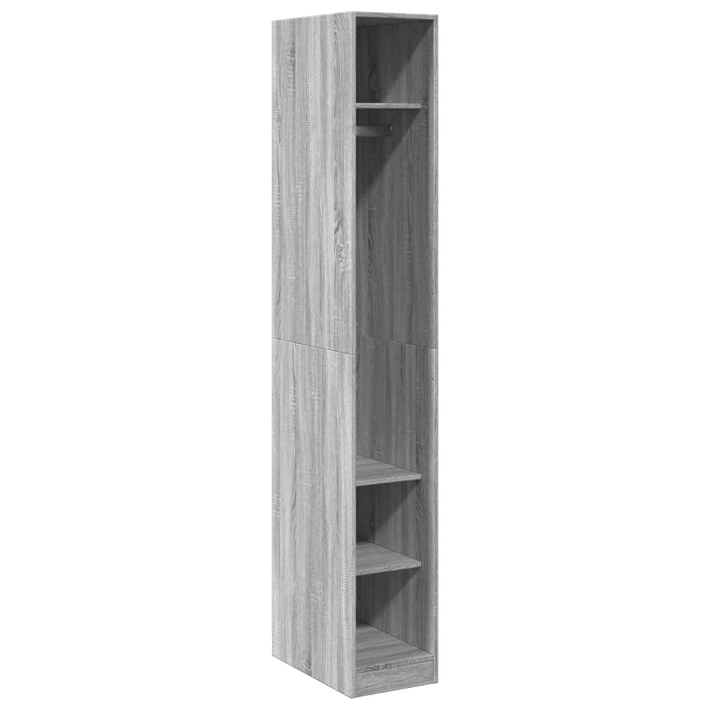 vidaXL Wardrobe Grey Sonoma 30x50x200 cm Engineered Wood