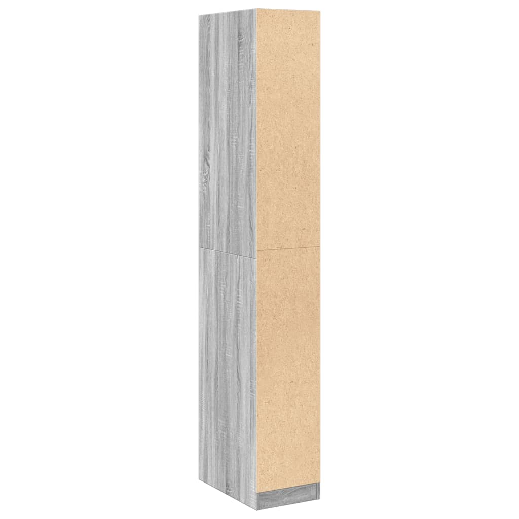 vidaXL Wardrobe Grey Sonoma 30x50x200 cm Engineered Wood