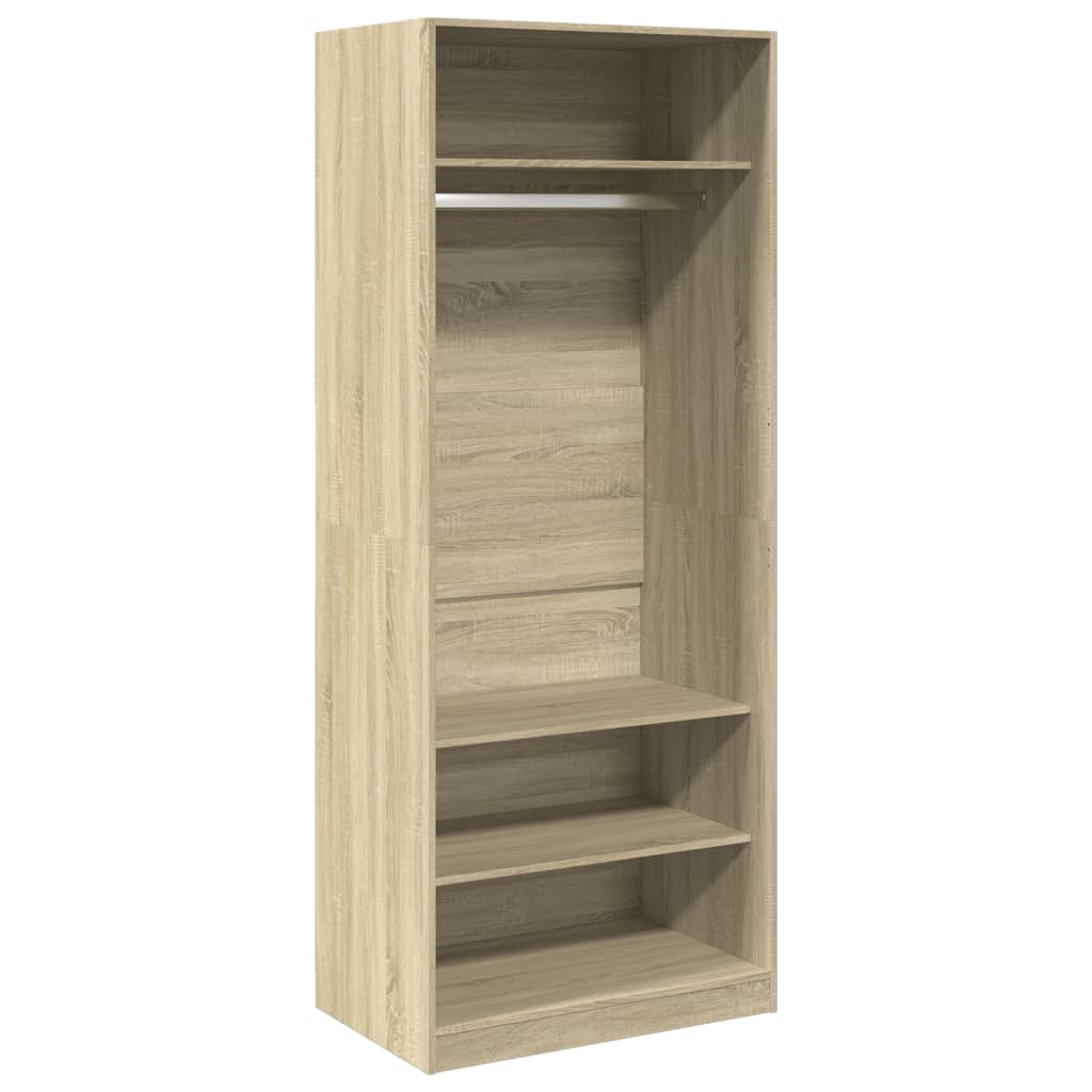 vidaXL Wardrobe Sonoma Oak 80x50x200 cm Engineered Wood