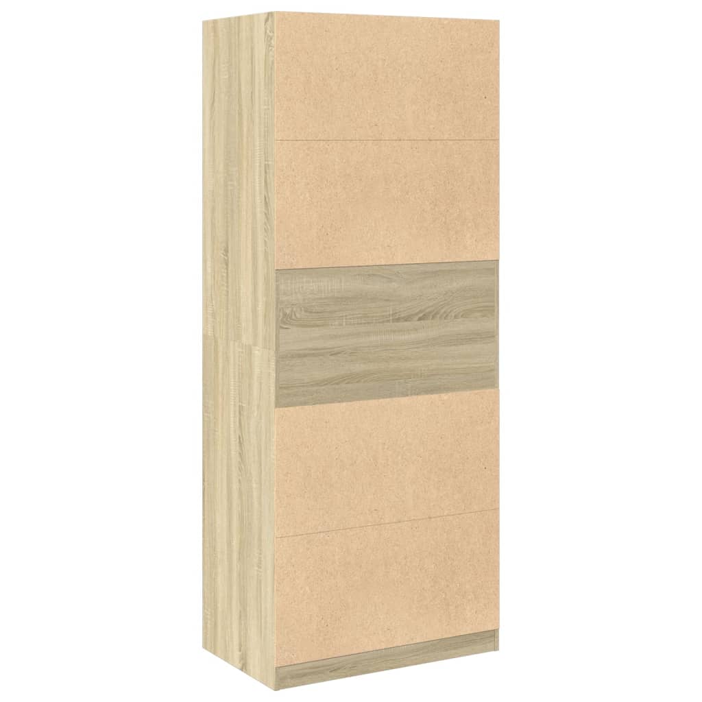 vidaXL Wardrobe Sonoma Oak 80x50x200 cm Engineered Wood