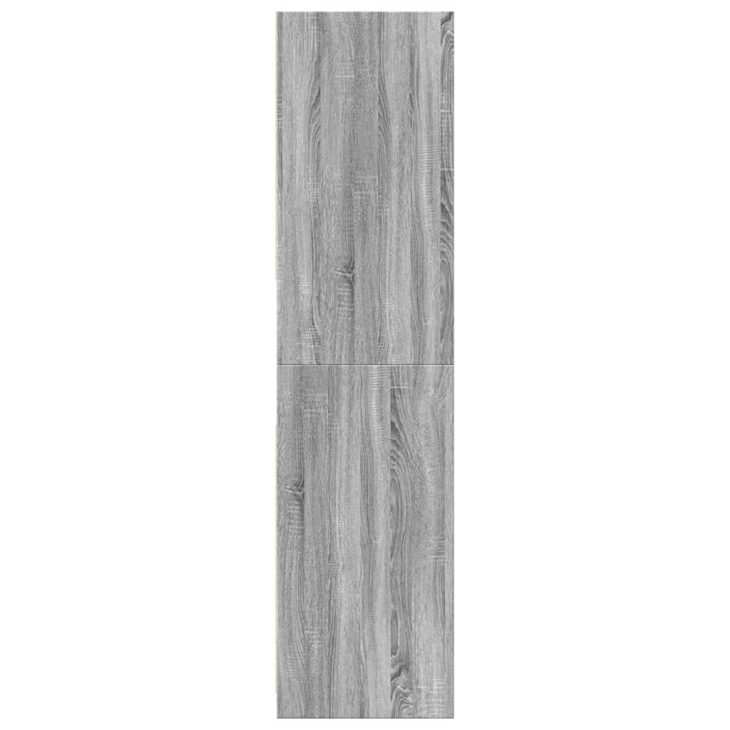 vidaXL Wardrobe Grey Sonoma 80x50x200 cm Engineered Wood