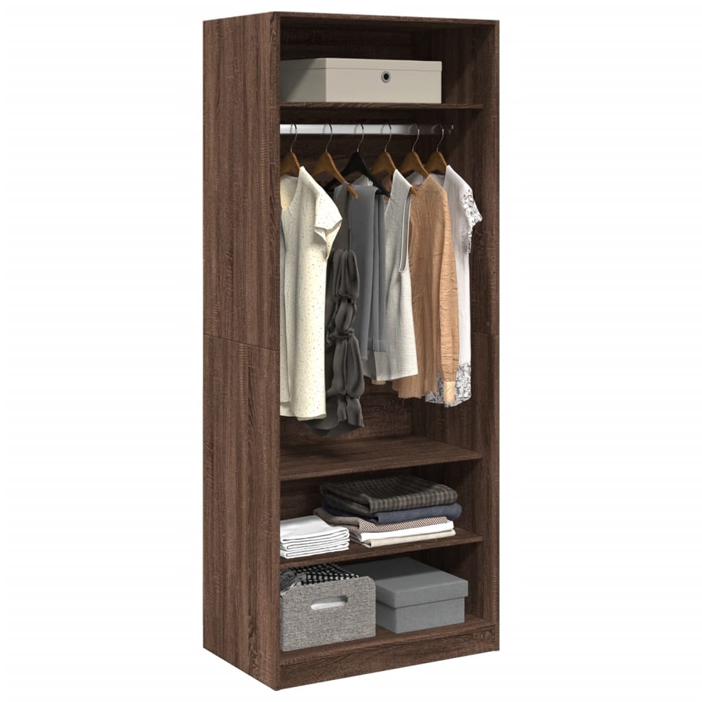 vidaXL Wardrobe Brown Oak 80x50x200 cm Engineered Wood