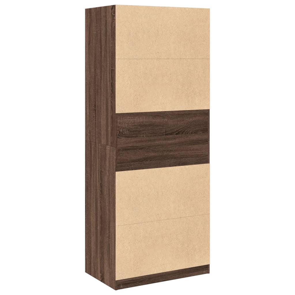 vidaXL Wardrobe Brown Oak 80x50x200 cm Engineered Wood