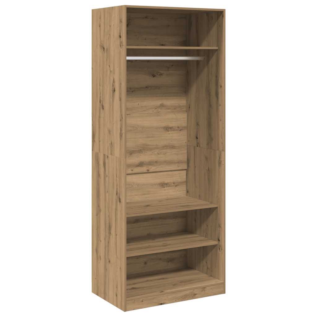 vidaXL Wardrobe Artisian Oak 80x50x200 cm Engineered Wood