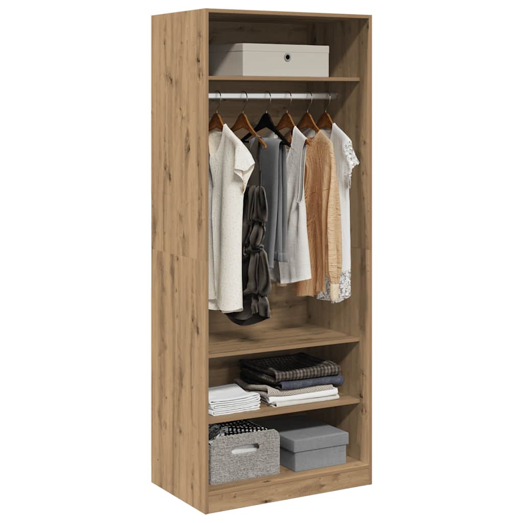 vidaXL Wardrobe Artisian Oak 80x50x200 cm Engineered Wood