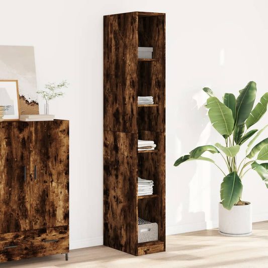 vidaXL Wardrobe Smoked Oak 30x50x200 cm Engineered Wood