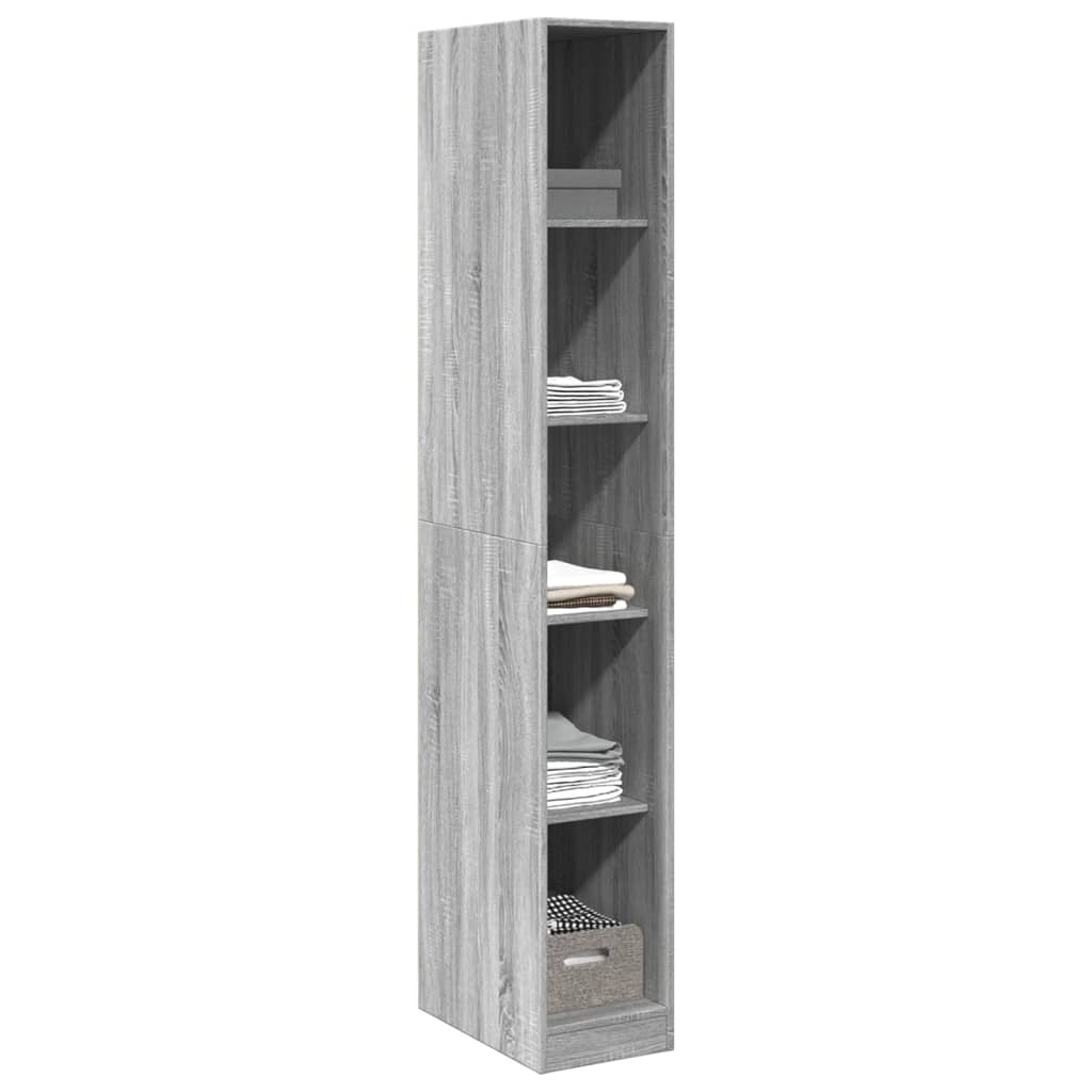 vidaXL Wardrobe Grey Sonoma 30x50x200 cm Engineered Wood