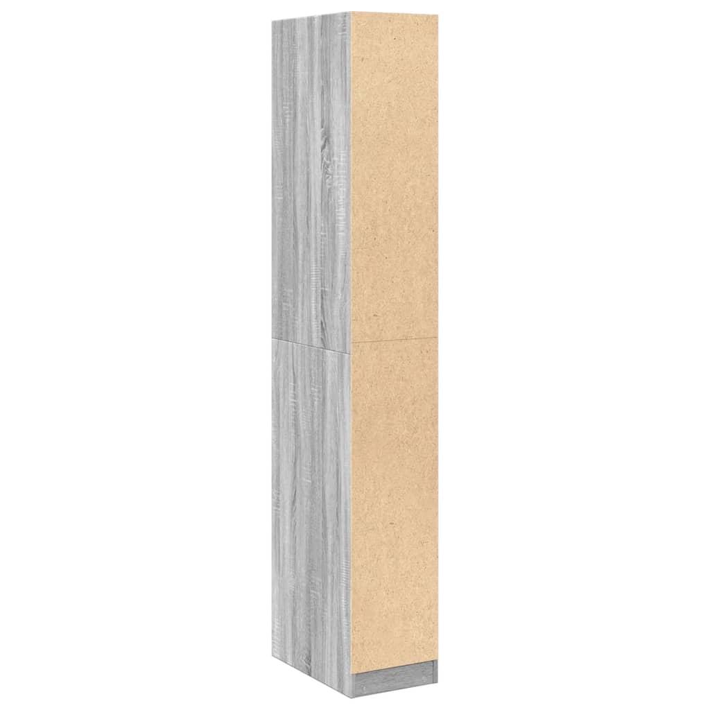 vidaXL Wardrobe Grey Sonoma 30x50x200 cm Engineered Wood