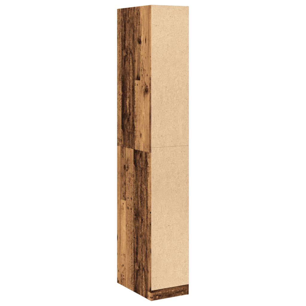 vidaXL Wardrobe Old Wood 30x50x200 cm Engineered Wood