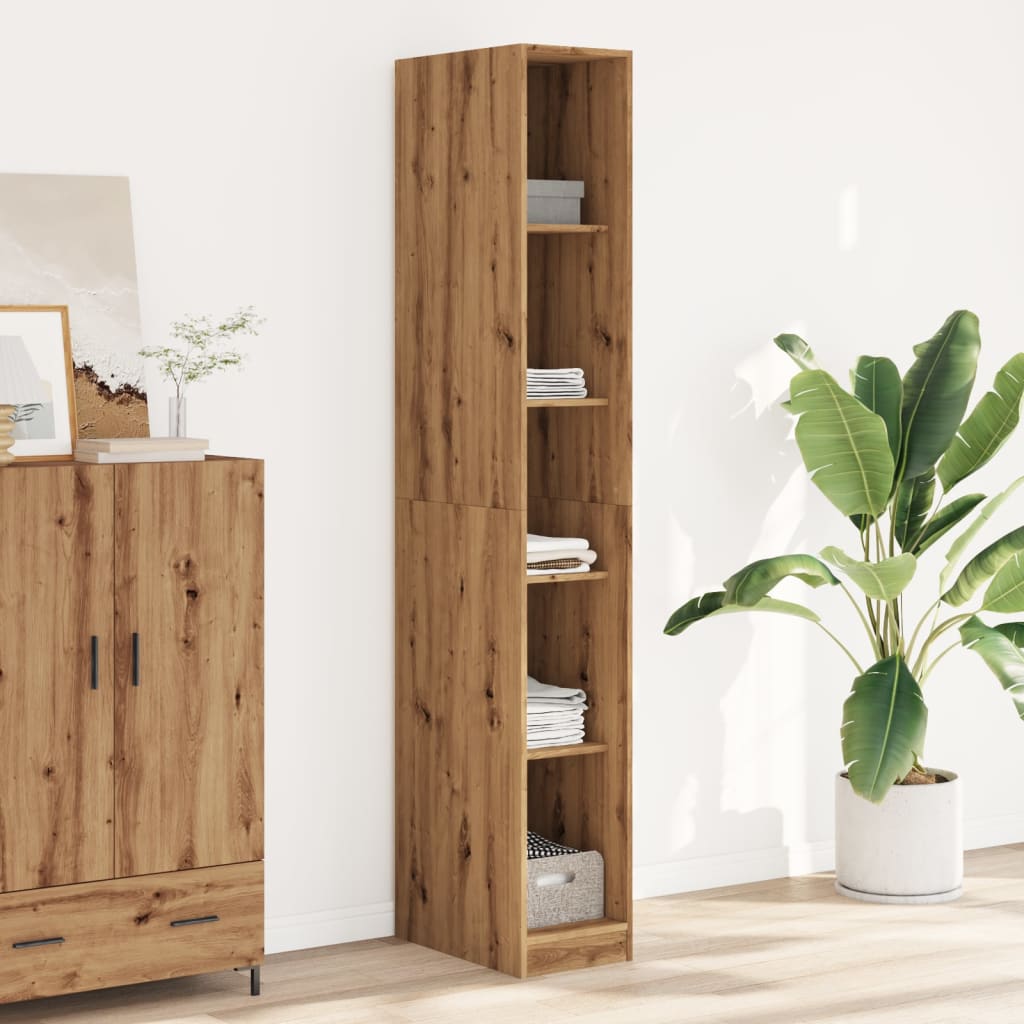 vidaXL Wardrobe Artisian Oak 30x50x200 cm Engineered Wood