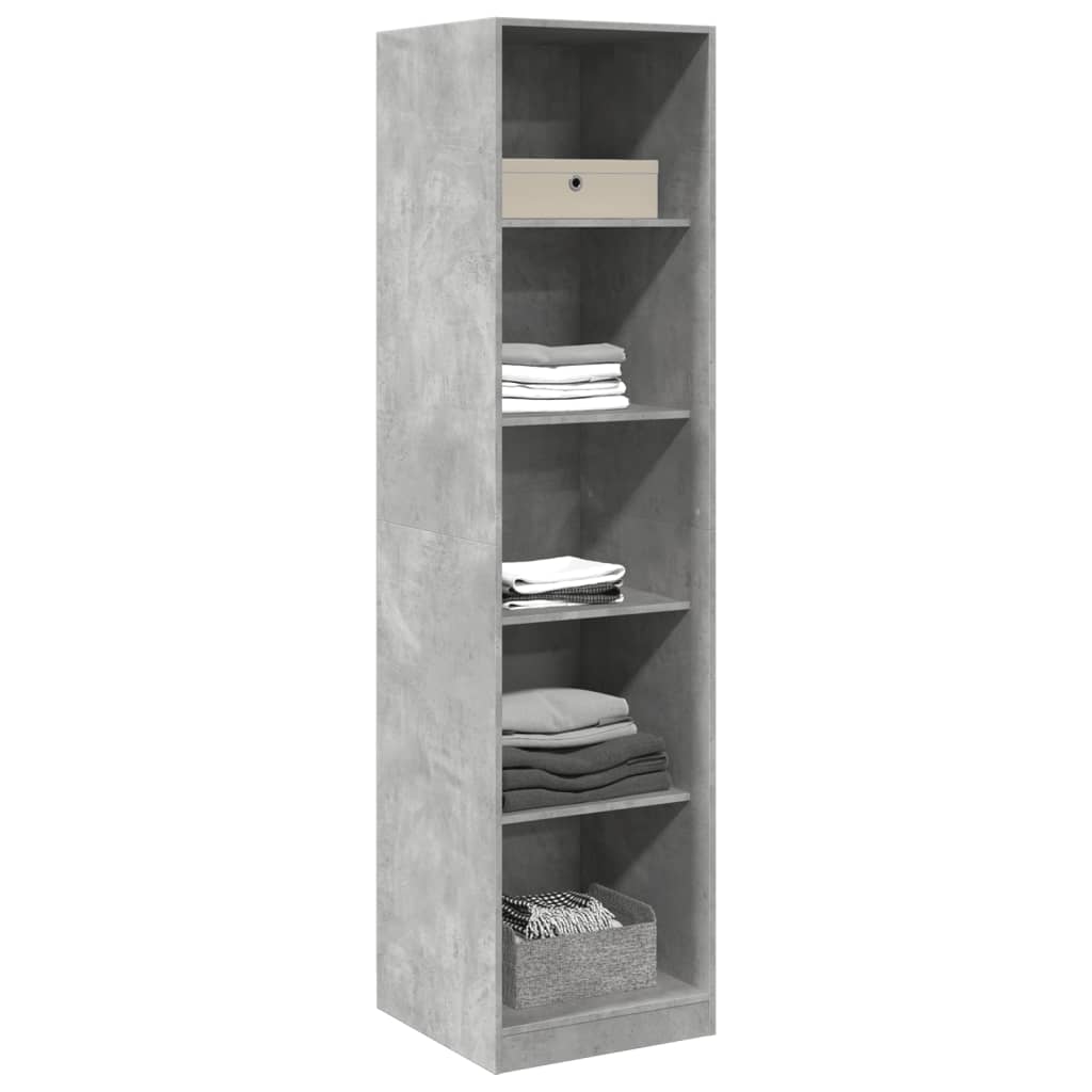 vidaXL Wardrobe Concrete Grey 50x50x200 cm Engineered Wood