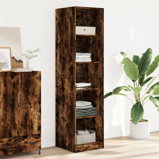 vidaXL Wardrobe Smoked Oak 50x50x200 cm Engineered Wood