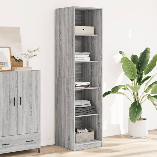 vidaXL Wardrobe Grey Sonoma 50x50x200 cm Engineered Wood