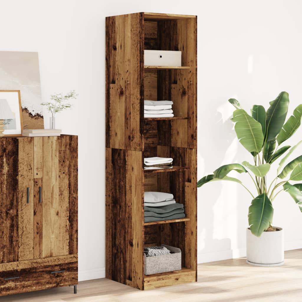 vidaXL Wardrobe Old Wood 50x50x200 cm Engineered Wood