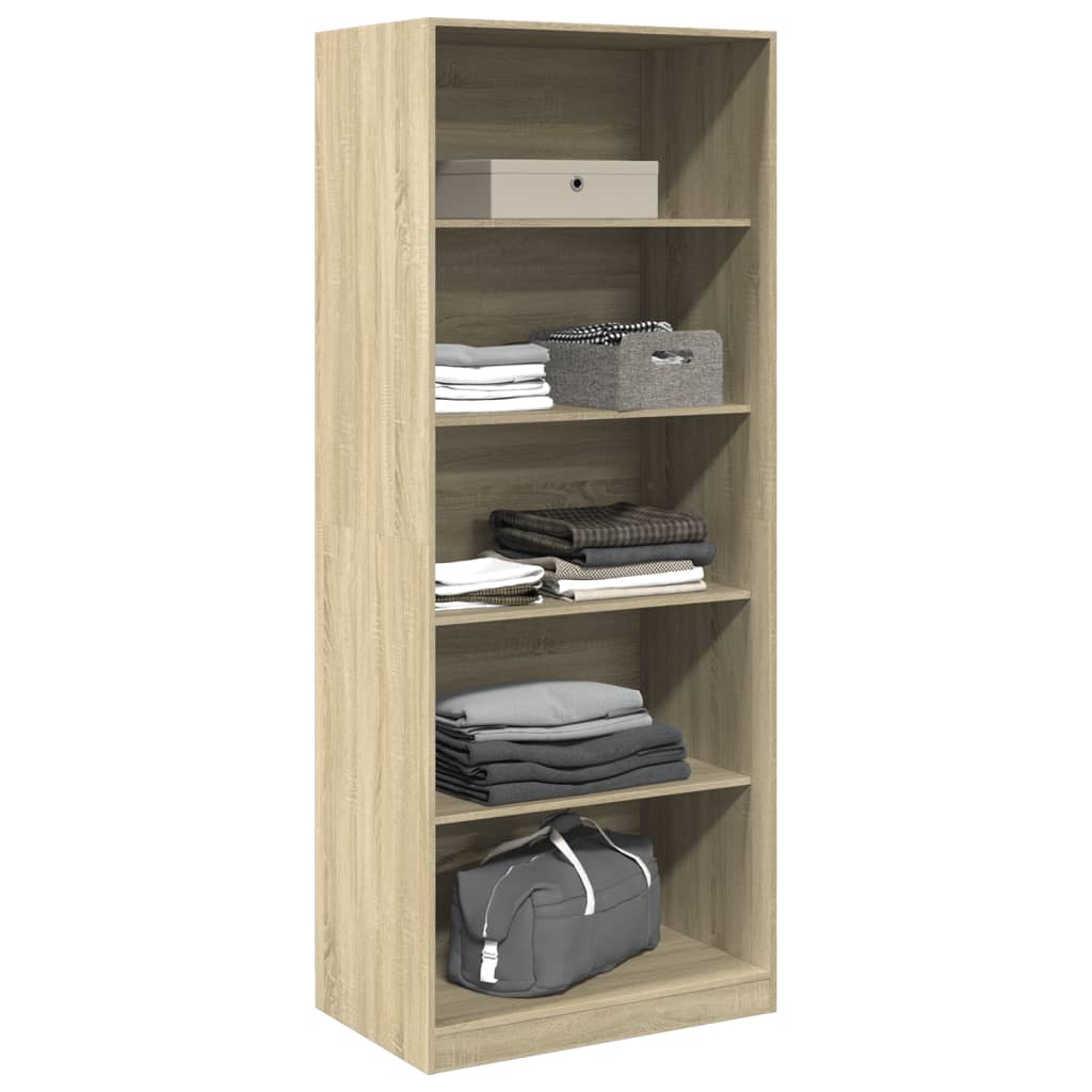 vidaXL Wardrobe Sonoma Oak 80x50x200 cm Engineered Wood