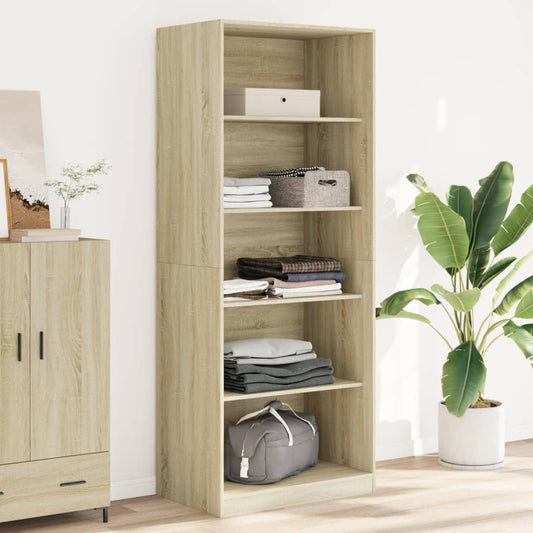 vidaXL Wardrobe Sonoma Oak 80x50x200 cm Engineered Wood