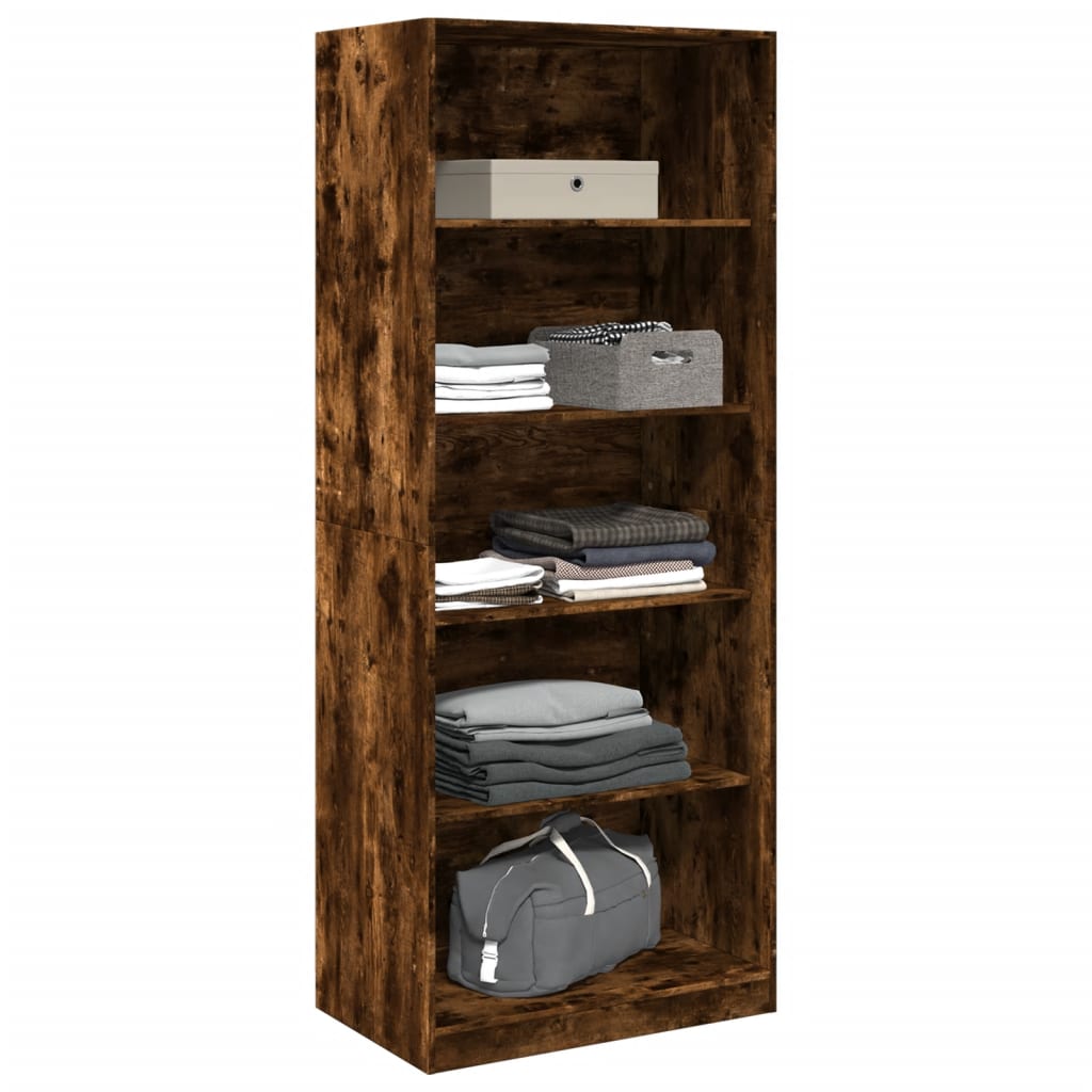 vidaXL Wardrobe Smoked Oak 80x50x200 cm Engineered Wood