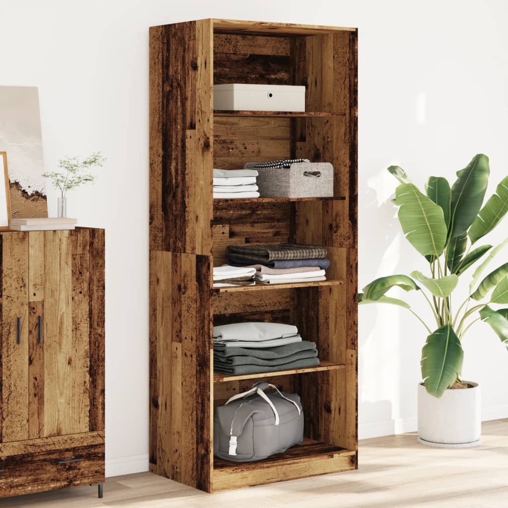 vidaXL Wardrobe Old Wood 80x50x200 cm Engineered Wood