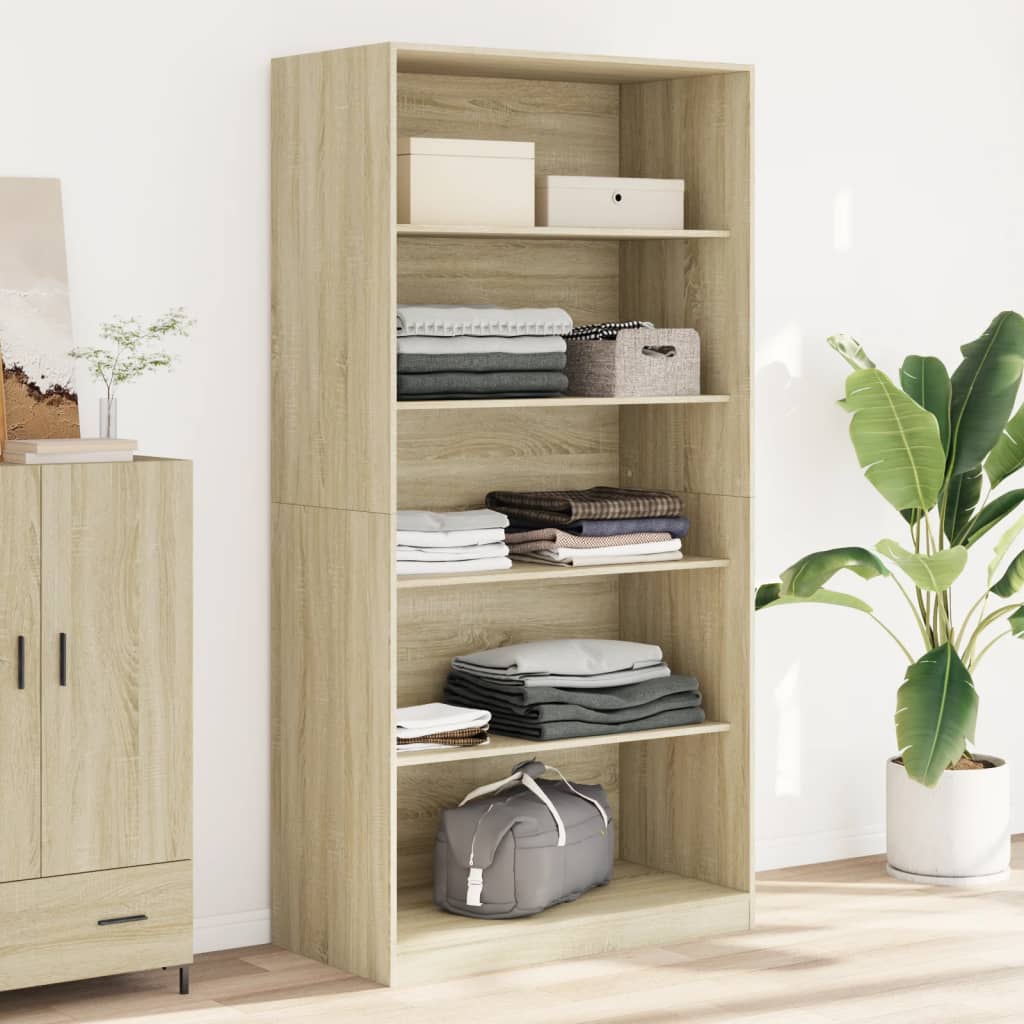 vidaXL Wardrobe Sonoma Oak 100x50x200 cm Engineered Wood