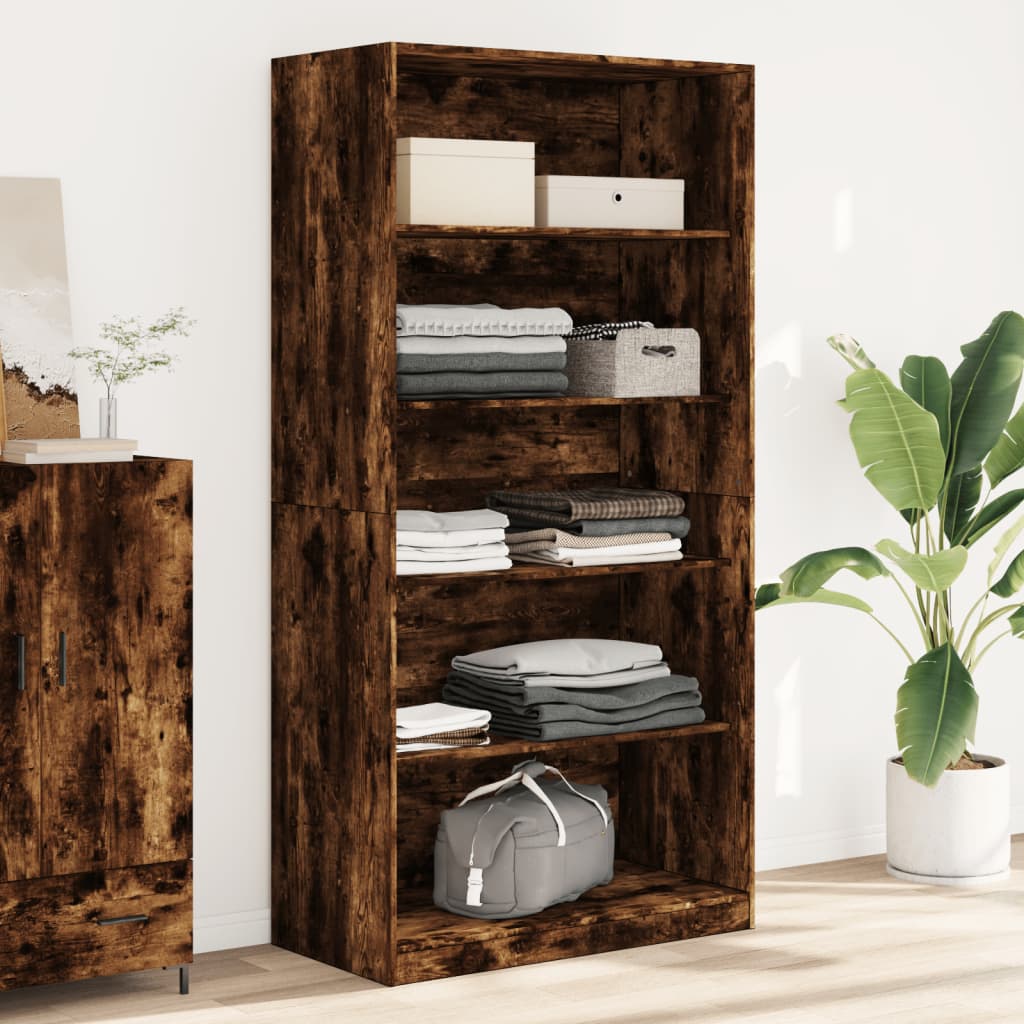 vidaXL Wardrobe Smoked Oak 100x50x200 cm Engineered Wood