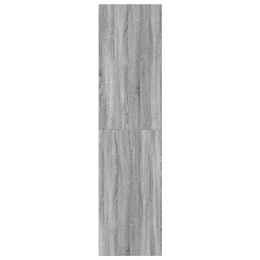 vidaXL Wardrobe Grey Sonoma 100x50x200 cm Engineered Wood