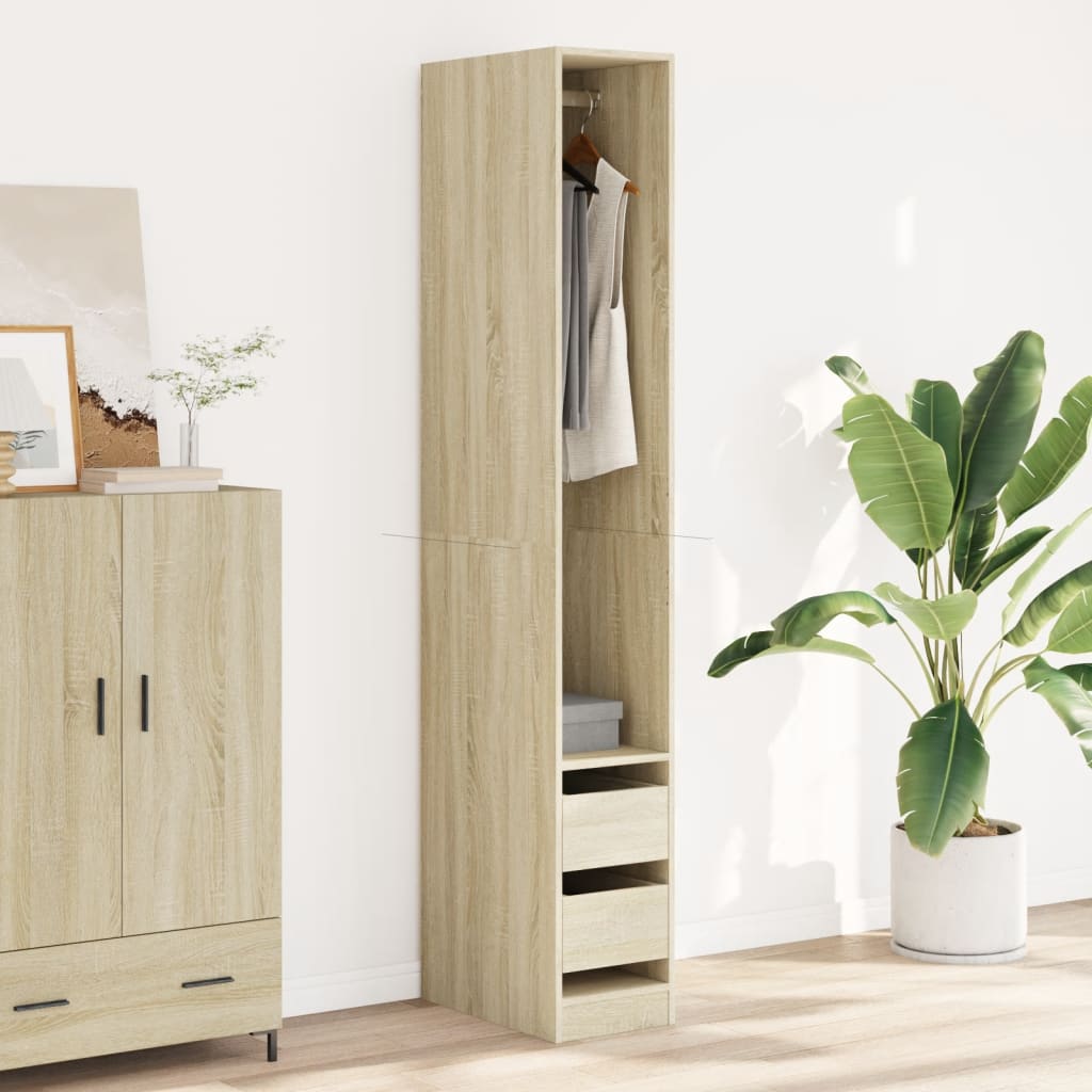 vidaXL Wardrobe Sonoma Oak 30x50x200 cm Engineered Wood