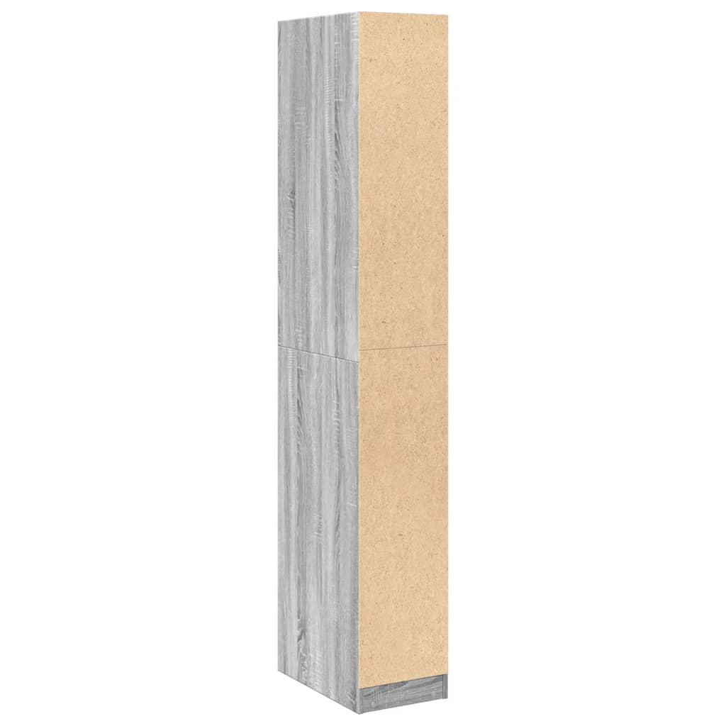 vidaXL Wardrobe Grey Sonoma 30x50x200 cm Engineered Wood