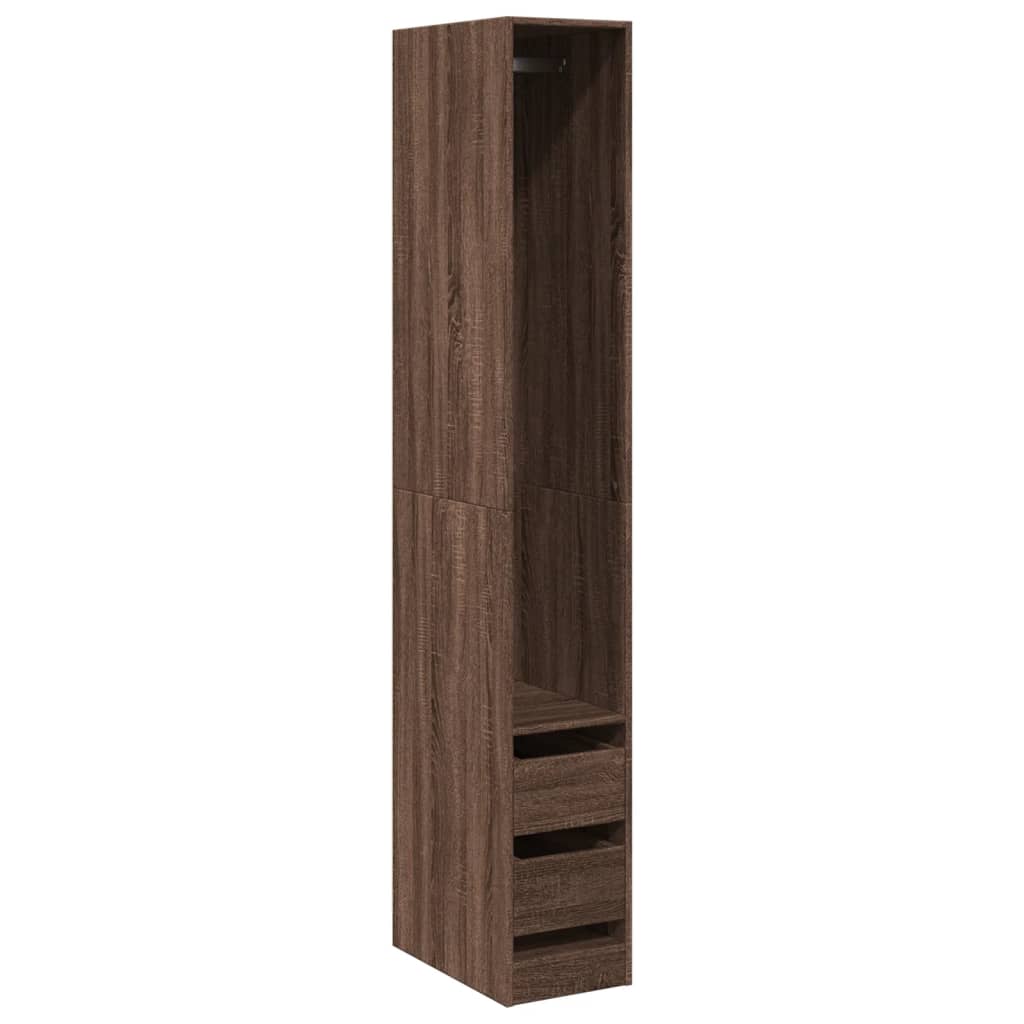 vidaXL Wardrobe Brown Oak 30x50x200 cm Engineered Wood