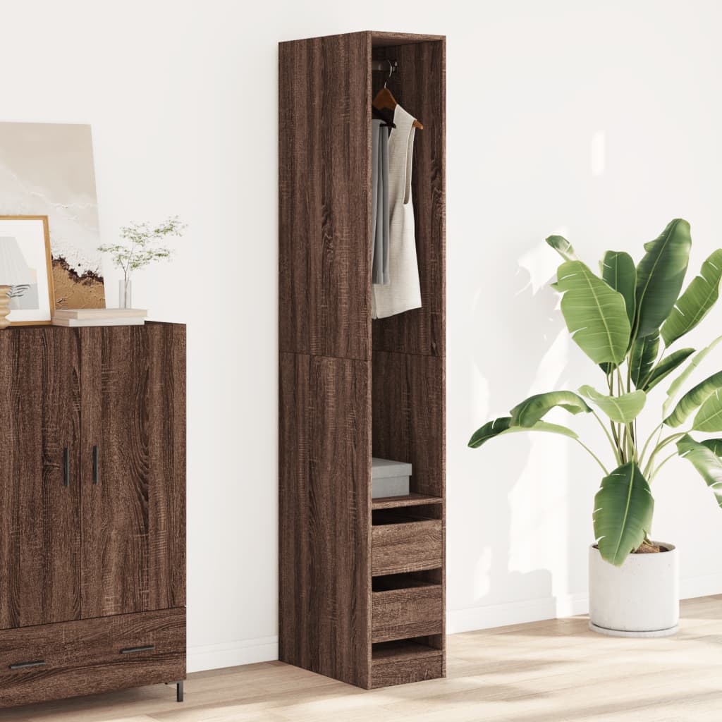 vidaXL Wardrobe Brown Oak 30x50x200 cm Engineered Wood