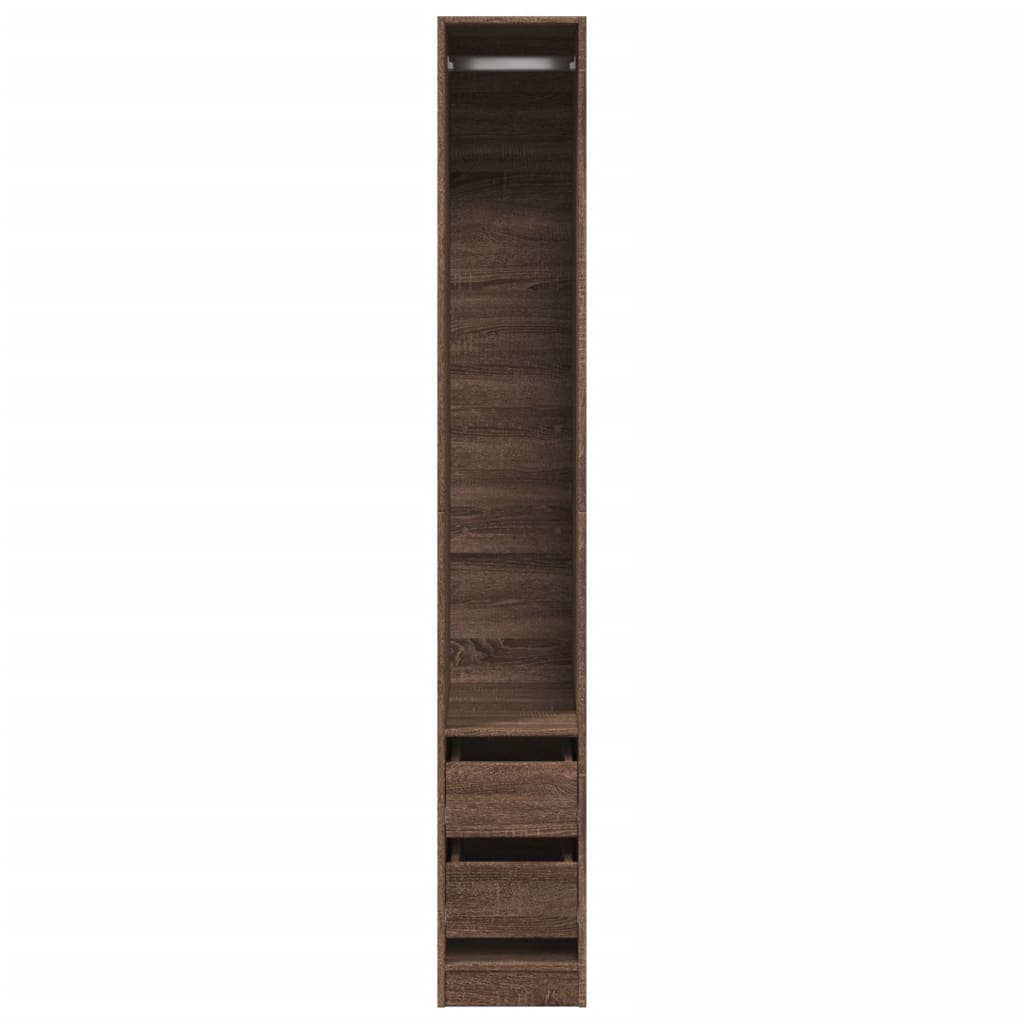 vidaXL Wardrobe Brown Oak 30x50x200 cm Engineered Wood