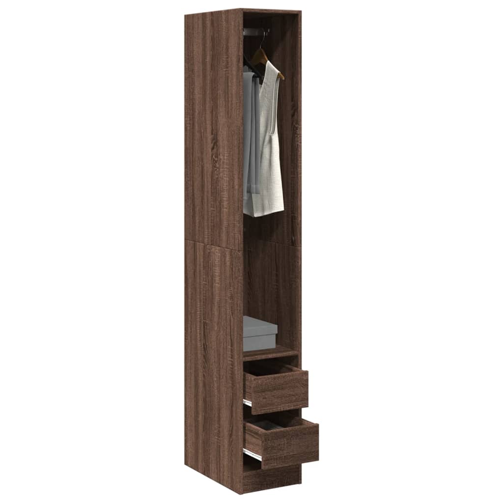 vidaXL Wardrobe Brown Oak 30x50x200 cm Engineered Wood