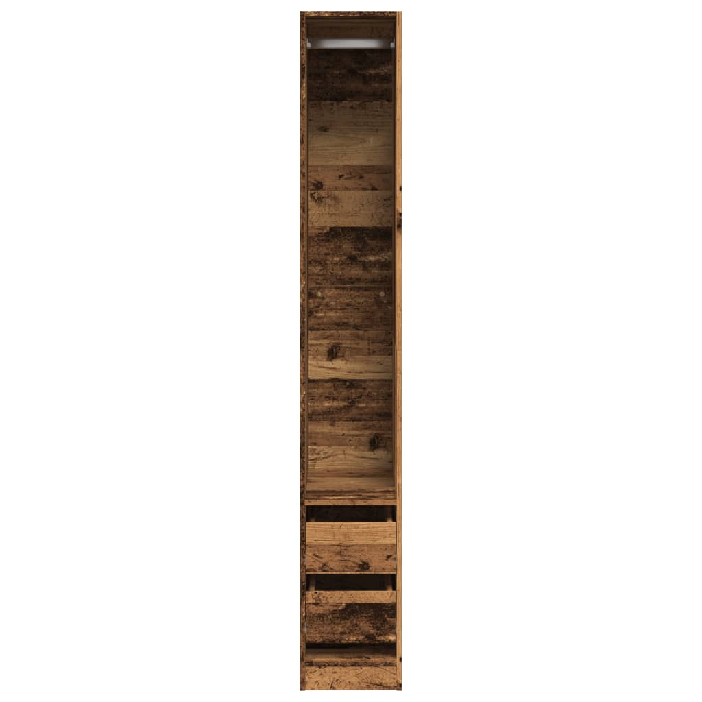 vidaXL Wardrobe Old Wood 30x50x200 cm Engineered Wood