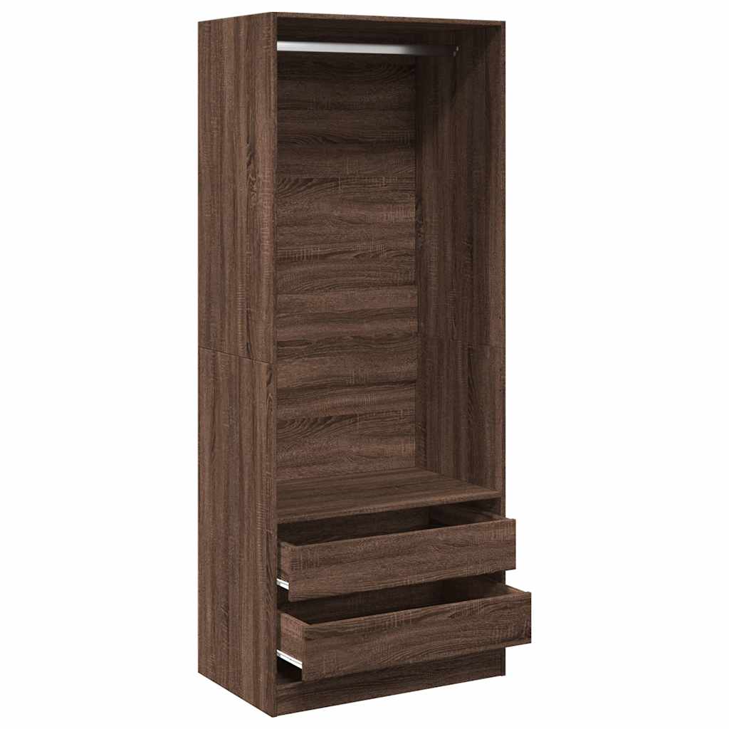 vidaXL Wardrobe Brown Oak 80x50x200 cm Engineered Wood