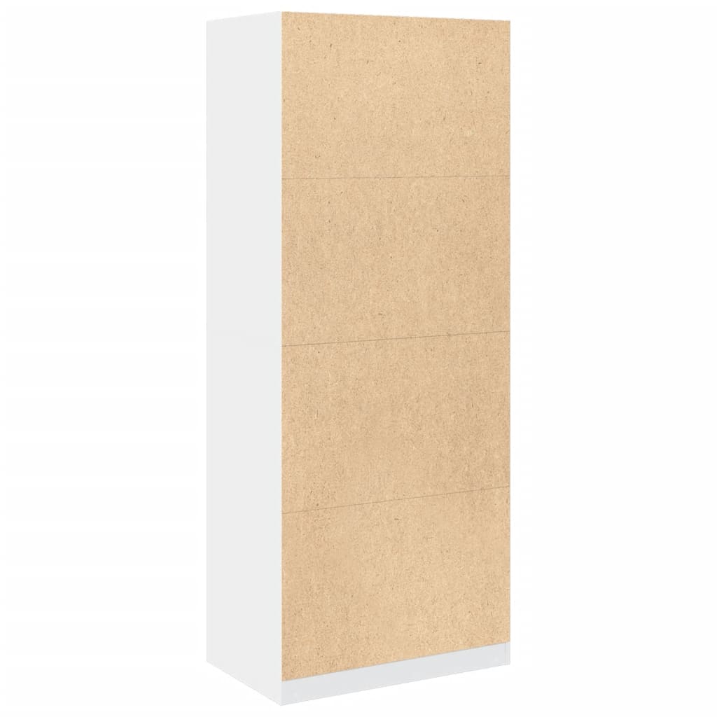 vidaXL Wardrobe White 80x50x200 cm Engineered Wood