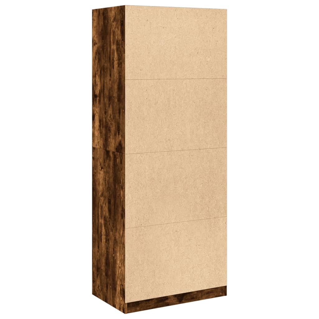 vidaXL Wardrobe Smoked Oak 80x50x200 cm Engineered Wood