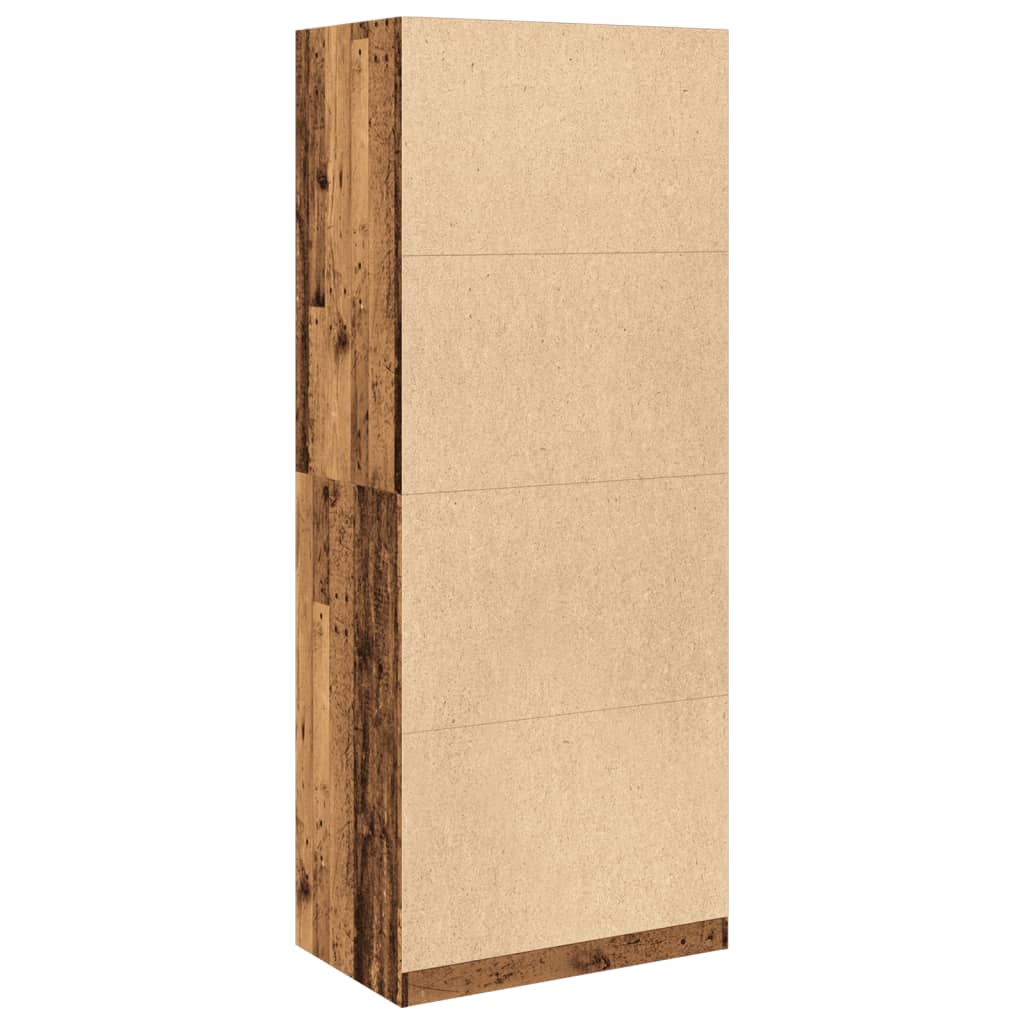 vidaXL Wardrobe Old Wood 80x50x200 cm Engineered Wood